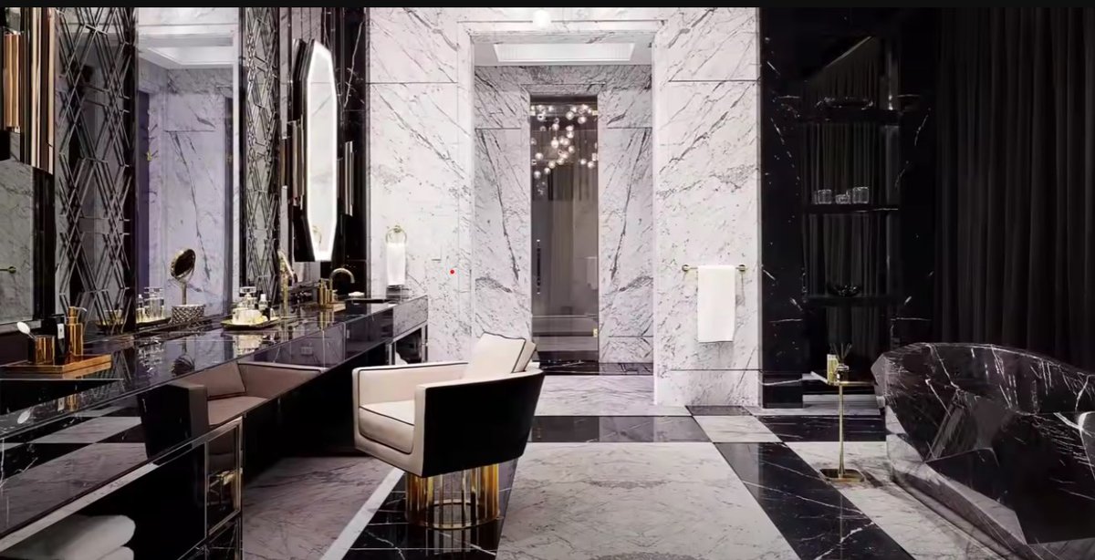 Drake en suite bathroom with tub and vanity