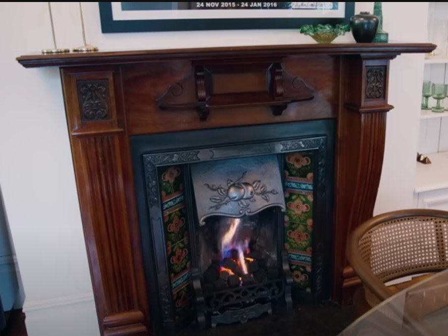 Ora Dining room with feature fireplace