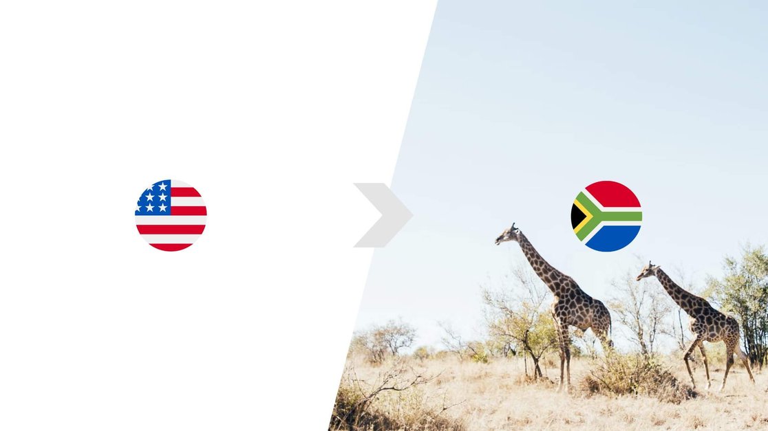 USA to ZAR (South Africa Rand).